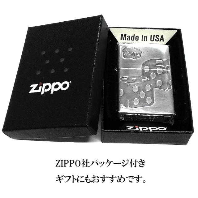 ZIPPO ライター ダイス GAME サイコロ ジッポ シルバーイブシ 両面加工 クラップス おしゃれ かっこいい メンズ プレゼント レディース ギフト_6