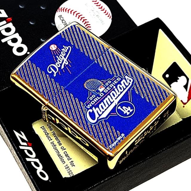 ZIPPO ロサンゼルス ドジャース 2025ワールドシリーズ優勝記念モデル ジッポ ライター 野球 メジャーリーグ ゴールド 金タンク かっこいい おしゃれ メンズ ギフト プレゼント_4