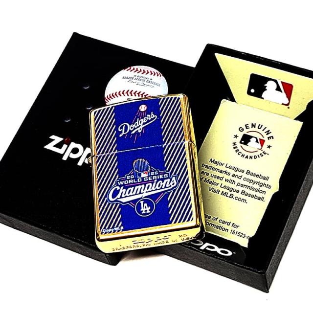 ZIPPO ロサンゼルス ドジャース 2025ワールドシリーズ優勝記念モデル ジッポ ライター 野球 メジャーリーグ ゴールド 金タンク かっこいい おしゃれ メンズ ギフト プレゼント_5