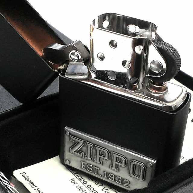 ZIPPO ライター ジッポロゴ メタル マットブラック 艶消し おしゃれ 黒 