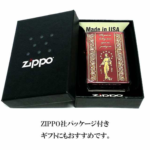 ZIPPO ライター マリア ジッポ レッド＆ゴールド AveMaria 赤金 御守り エッチング彫刻 かっこいい おしゃれ メンズ レディース ギフト 