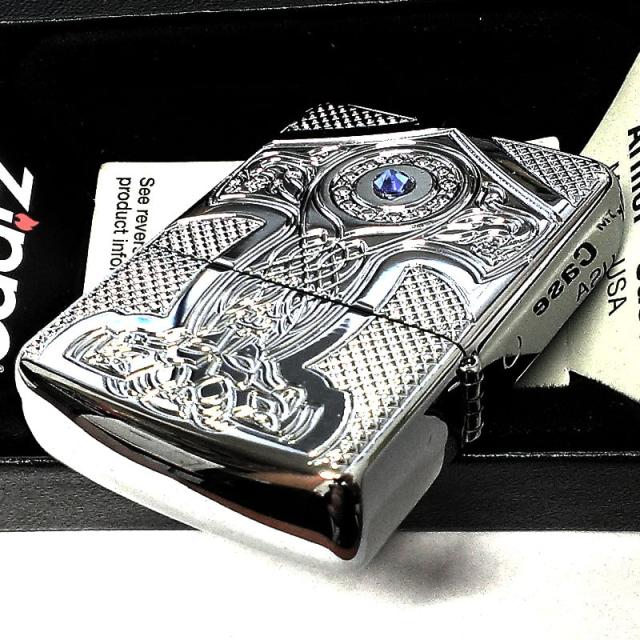 ZIPPO アーマー 中世模様 メディーバルミラー シルバー鏡面 