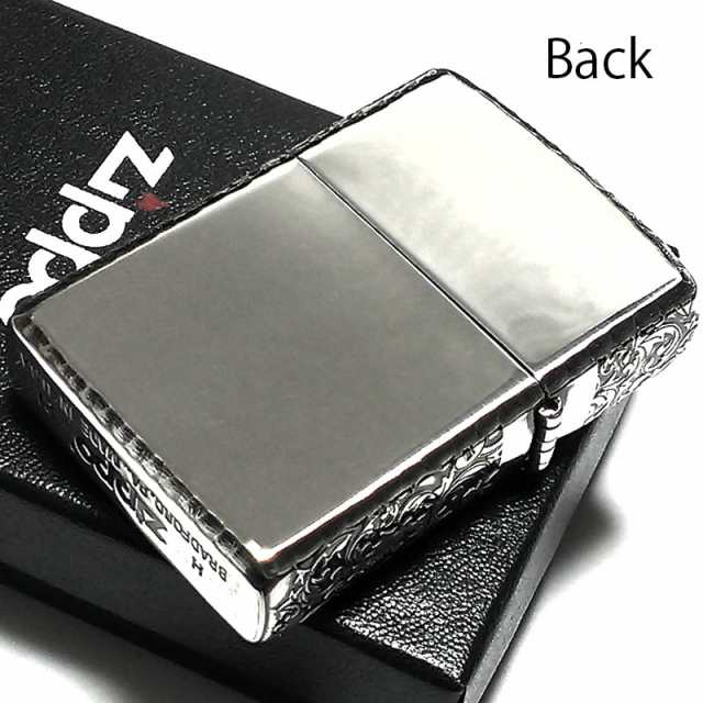 ZIPPO ライター 限定３面彫刻 アラベスク シルバー ジッポ かっこいい