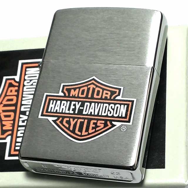 ZIPPO ライター ハーレー ダビッドソン ロゴデザイン シンプル かっこいい ジッポ 渋い シルバー おしゃれ メンズ