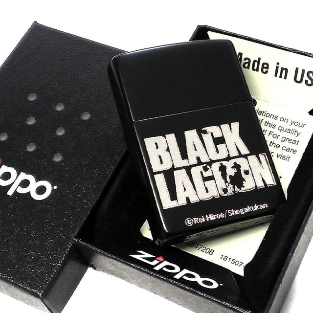ZIPPO ライター アニメ ブラックラグーン バラライカ ジッポ 張維新 両面加工 ブラック エッチング彫刻 銀差し キャラクター_3