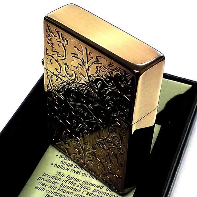 ZIPPO ライター ジッポ 1935 復刻レプリカ ゴールド ブラス燻し