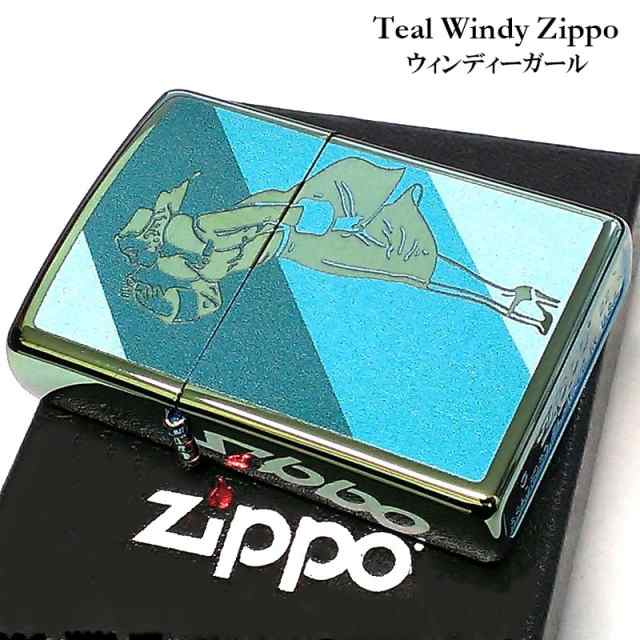 ZIPPO ライター ウィンディ ガール ジッポ ティール グリーン