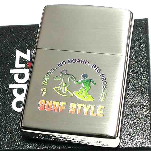 ジッポ ライター おしゃれ サーフィン ピクトグラム ZIPPO カラフル 銀