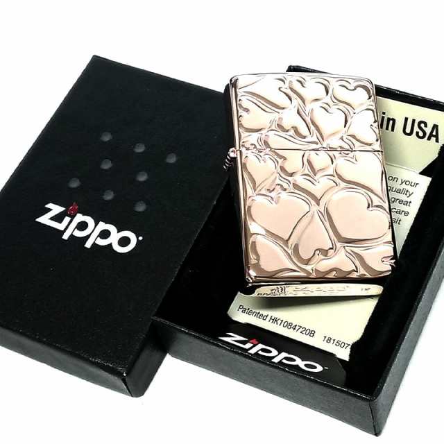 ZIPPO ライター ハート FILL LOVE ジッポ ローズピンク レディース