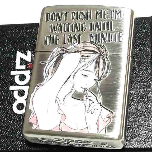 ZIPPO ライター 萌え ジッポ 銀イブシ仕上げ セクシー ジッポー 女性