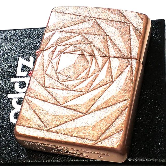 ZIPPO アーマー おしゃれ ローズ ジッポ ライター 薔薇 彫刻 カッパーバレル 両面加工 バラ 彫刻 Shimmer Rose かわいい レディース_1