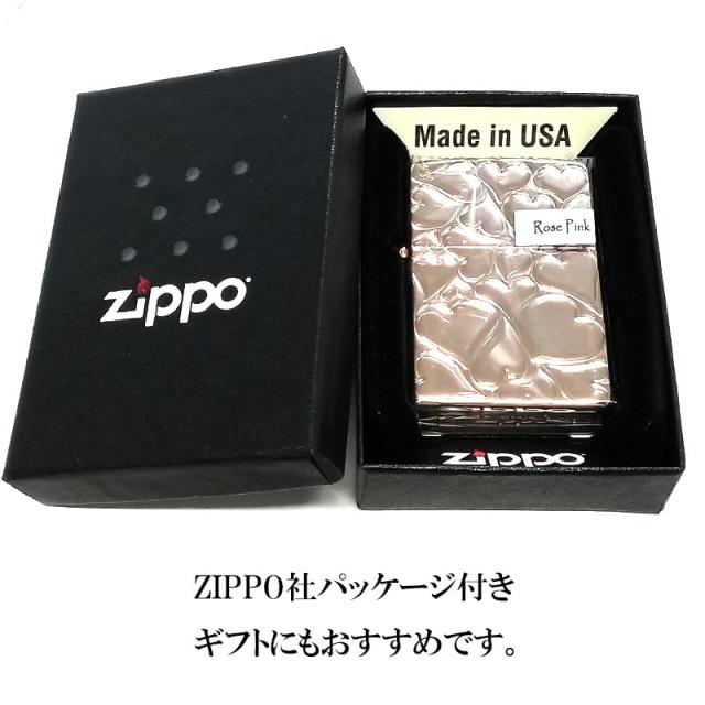 ZIPPO ライター ハート FILL LOVE ジッポ ローズピンク レディース かわいい ピンクゴールド おしゃれ 女性 プレゼント_5