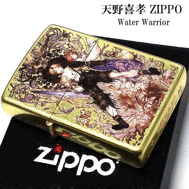 ZIPPO 天野喜孝 アンティーク ゴールド ライター ジッポ 両面加工 かっこいい 彫刻柄 重厚 おしゃれ 金 ゲーム メンズ ギフト プレゼント_1