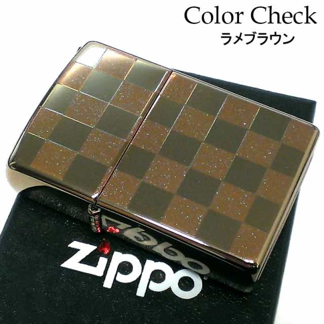 当店在庫してます！ ZIPPO ライター 両面 ジッポ 市松模様 ブラウン カラーチェック その他