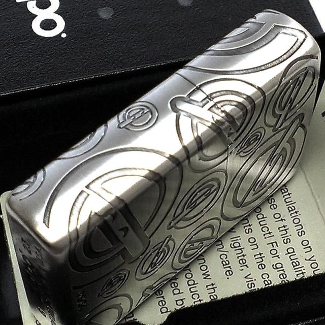 ZIPPO ライター アニメ 攻殻機動隊 S.A.C. 笑い男 ジッポ シルバー 3面加工 エッチング彫刻 銀 キャラクター メンズ ギフト プレゼント_3