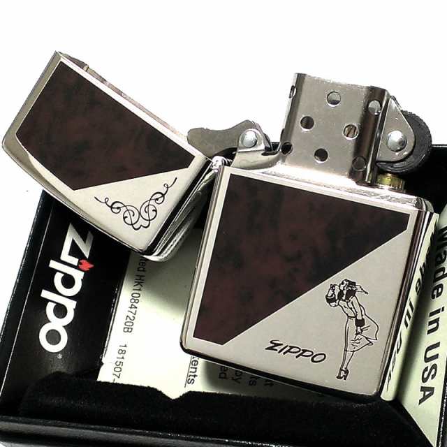 ZIPPO ウィンディ マーブルガール ジッポ ライター おしゃれ シルバー