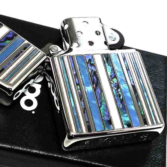 ZIPPO おしゃれ シェルマルチストライプ ジッポ ライター 綺麗