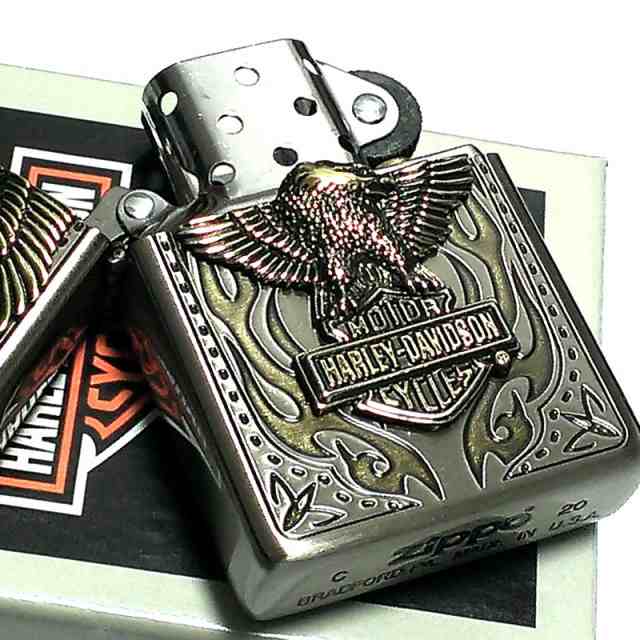 ハーレー　ZIPPO   正規品　ジッポー  イーグルロゴ　ゴールドメタル