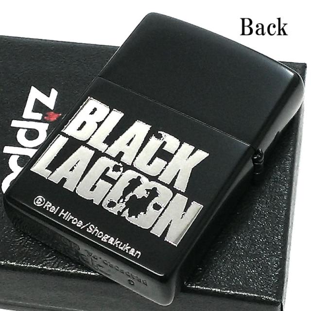 ZIPPO ライター アニメ ブラックラグーン バラライカ ジッポ 張維新 両面加工 ブラック エッチング彫刻 銀差し キャラクター_2