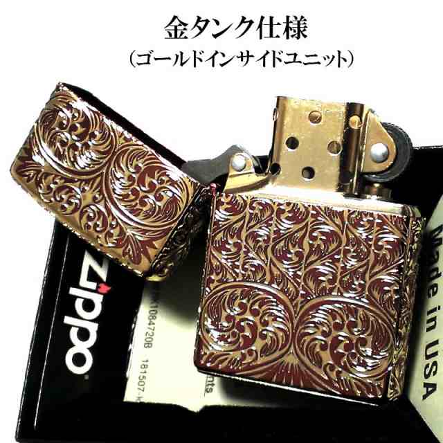 ZIPPO ライター スプレンダー イオンレッド ジッポ アラベスク模様 5面