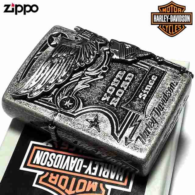 ZIPPO ライター ハーレーダビッドソン ジッポ アンティークシルバー 銀古美 3面大型メタル イーグル HARLEY-DAVIDSON  日本限定モデル か｜au PAY マーケット