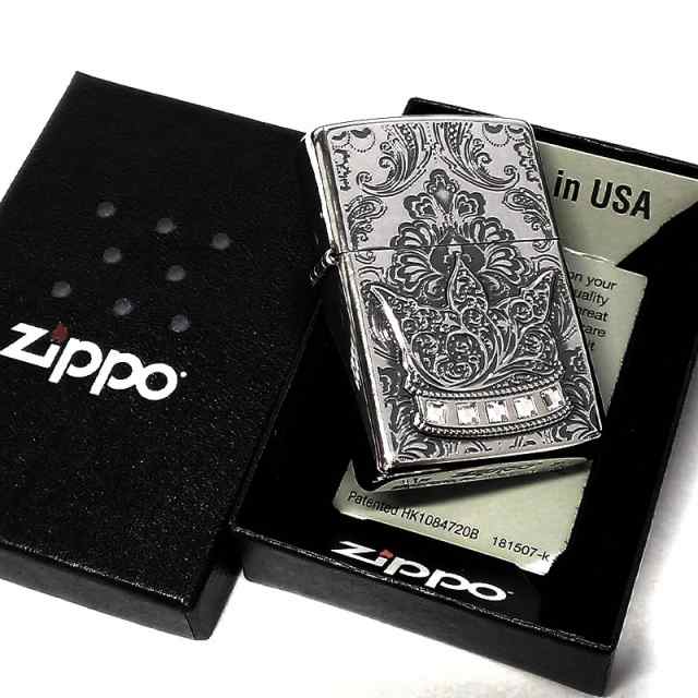 ZIPPO 限定 ジッポ ライター クラウン エッチング彫刻 シリアル