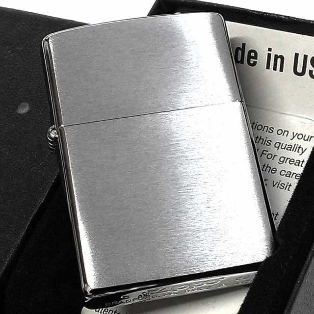 ZIPPO ライター スタンダード シルバーサテン 無地 ジッポ シンプル