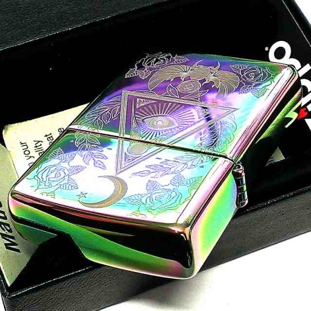 ZIPPO ライター レインボー ジッポ プロビデンスの目 美しい 虹色 