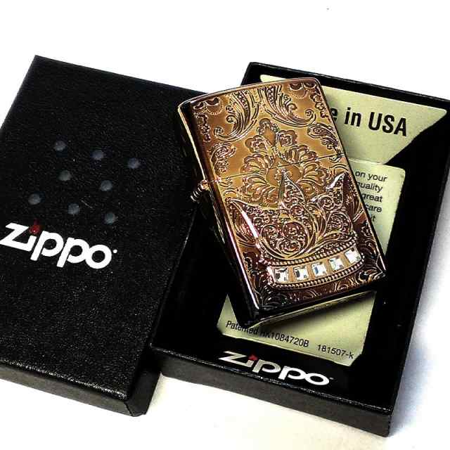 ZIPPOライター 限定ジッポ クラウン おしゃれ スワロフスキー シリアル