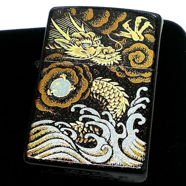 ZIPPO 本金蒔絵 龍 ジッポ ライター 和柄 伝統工芸 漆塗り 梨子地 かっこいい ドラゴン 竜 メンズ 高級 おしゃれ ギフト プレゼント_1