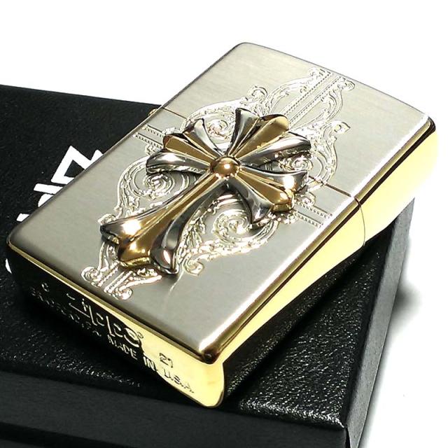 ZIPPO スカルクロス かっこいい 彫刻 ジッポ ライター 美しい