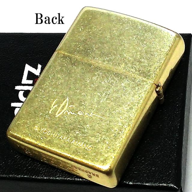 ZIPPO 天野喜孝 アンティーク ゴールド ライター ジッポ 両面加工 かっこいい 彫刻柄 重厚 おしゃれ 金 ゲーム メンズ ギフト プレゼント_2