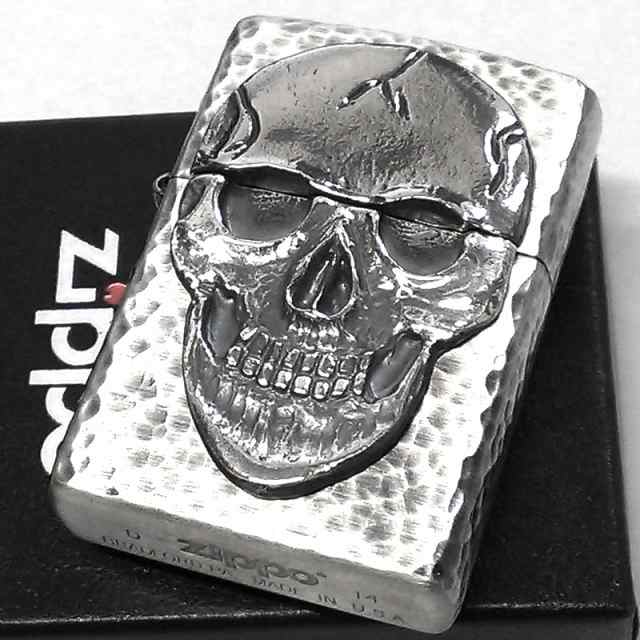 つやあり Zippo ジッポー skull and crossbones スカル ドクロ