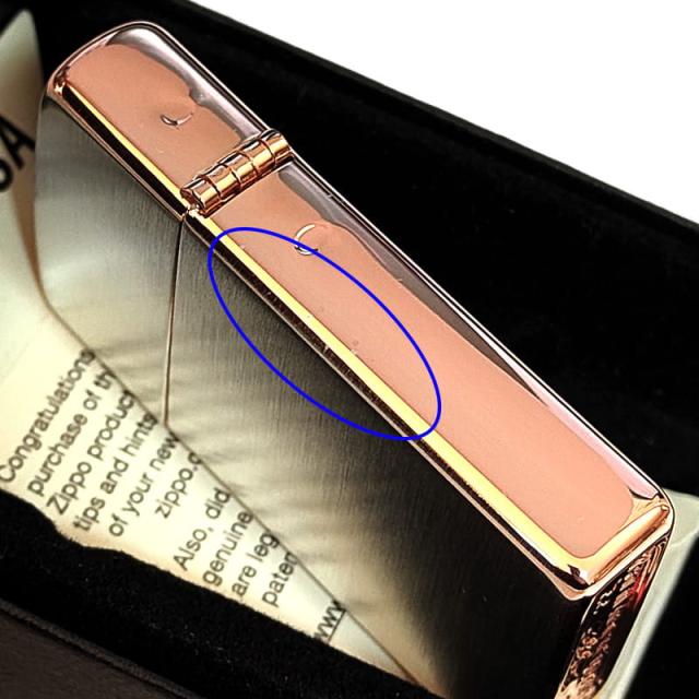 【訳あり】ZIPPO スリム ジッポ ライター ハート クロス ラバーズ 彫刻 ピンクゴールド シルバーサテン 可愛い 女性 メンズ レディース かわいい シンプル_4
