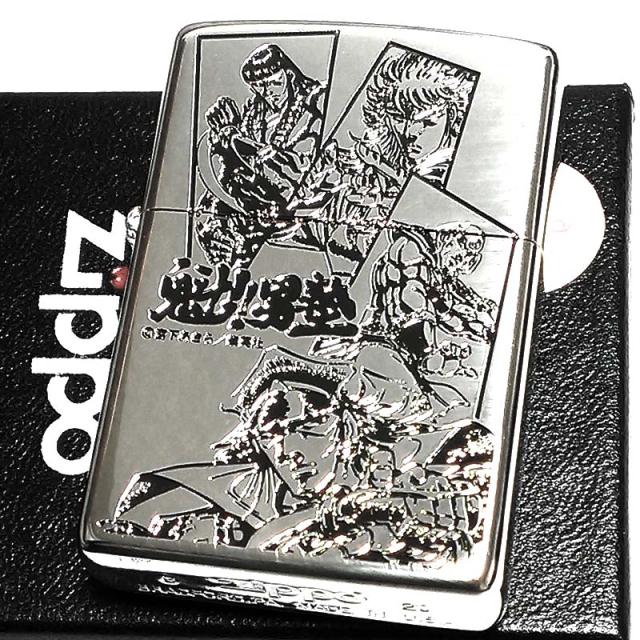 ジッポ ライター ZIPPO 魁！男塾 東郷総司 新1号生 マンガ エッチング彫刻 シルバー ミラー仕上げ キャラクター かっこいい メンズ