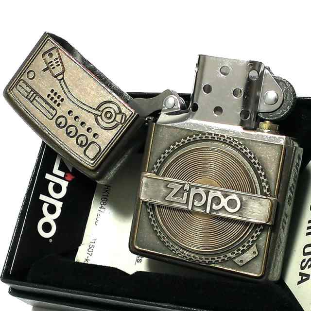 ZIPPO(ジッポー) ライター ユーズドフィニッシュ レコード メタル 