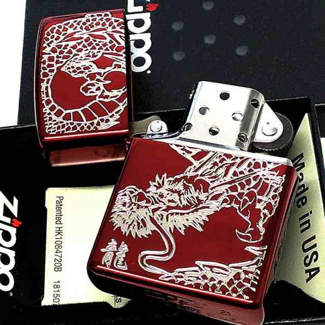 ZIPPO ライター ジッポ ロゴデザイン かっこいい レッド