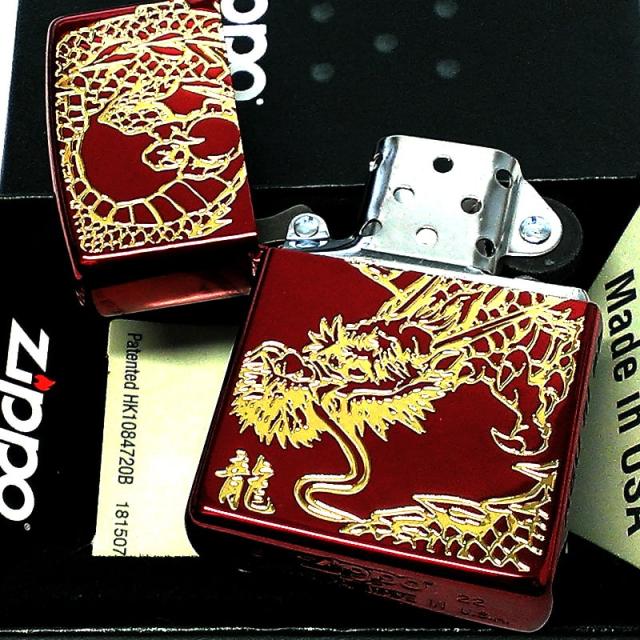 ZIPPO ライター 和柄 龍 ジッポ ワインレッド 昇り龍 彫刻 竜 ZIPPO ライター 和柄 龍 ジッポ ワインレッド 昇り龍 彫刻 竜