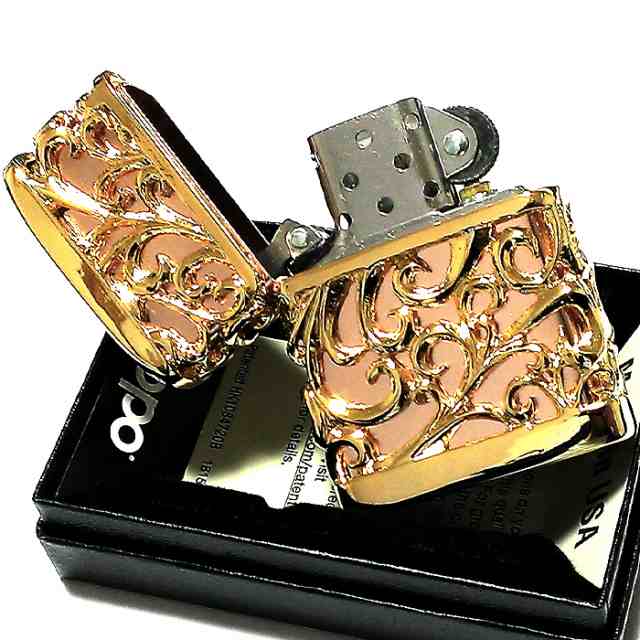 ZIPPO ライター メタルジャケット 超重厚 クロス シルバー ゴールド 