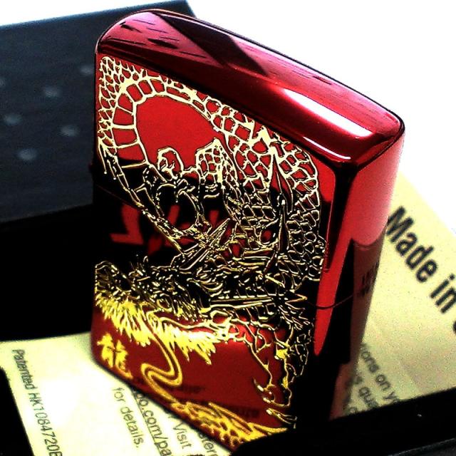 ZIPPO ライター 和柄 龍 ジッポ ワインレッド 昇り龍 彫刻 竜 ZIPPO ライター 和柄 龍 ジッポ ワインレッド 昇り龍 彫刻 竜
