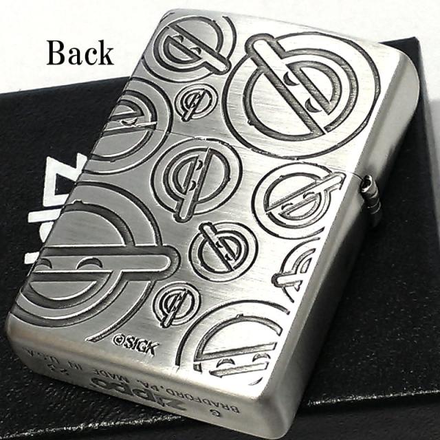ZIPPO ライター アニメ 攻殻機動隊 S.A.C. 笑い男 ジッポ シルバー 3面加工 エッチング彫刻 銀 キャラクター メンズ ギフト プレゼント_2