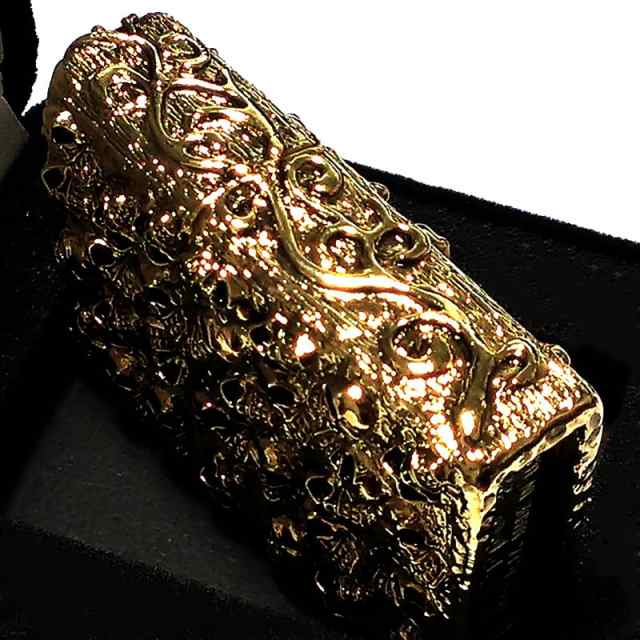 ZIPPO ５面 スカルジャケット 重厚 立体彫刻 ゴールド ジッポー ライター