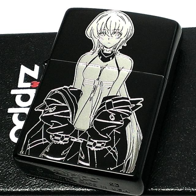 ZIPPOライター アニメ SYNDUALITY Noir ジッポ シンデュアリティ ノワール 両面加工 マットブラック 銀差し 艶消し黒 の通販は 9,029円