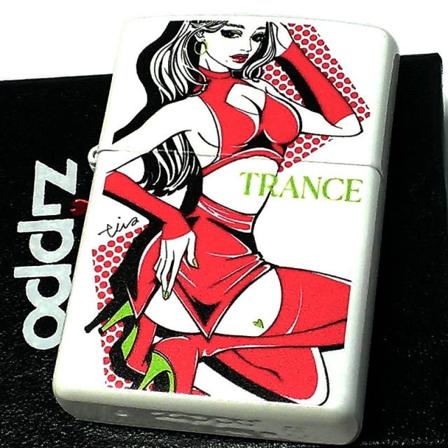ZIPPO ライター トランスレディ レースクイーン ジッポ 美しい tica ishibashi レッド お洒落 TRANCE LADY ホワイトパール