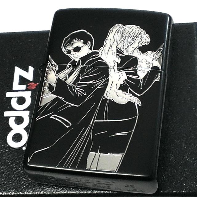 ZIPPO ライター アニメ ブラックラグーン バラライカ ジッポ 張維新 両面加工 ブラック エッチング彫刻 銀差し キャラクター_1
