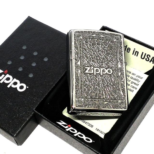 ZIPPO クロス エンジェル ジッポライター 十字架 グレー ロゴ おしゃれ