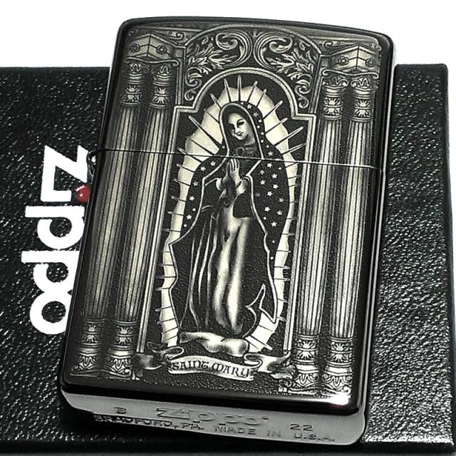 ZIPPO ジッポ ライター 中世 マリア様 かっこいい ブラックニッケル 聖女 レーザー彫刻 メンズ レディース ジッポー ギフト プレゼントの通販は