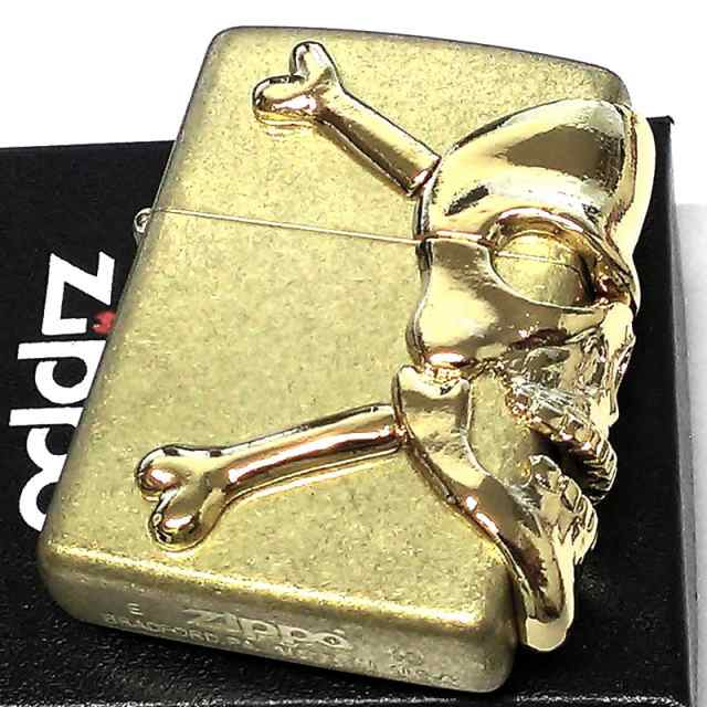 ZIPPO ビッグスカル ジッポ ライター 3面スカルメタル アンティー