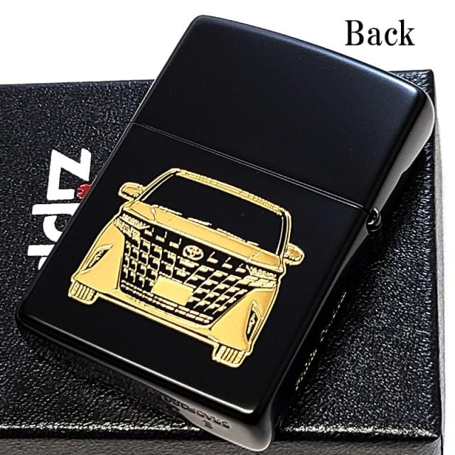 ZIPPO トヨタ アルファード ジッポ ライター TOYOTA 全面監修 ALPHARD 車 艶消し マットブラック 両面加工 ゴールド 彫刻 黒金 おしゃれ_2