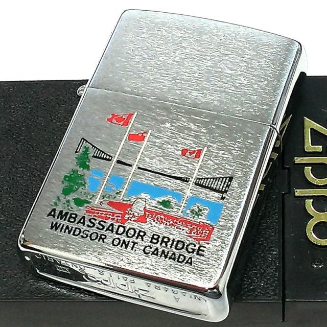 ZIPPO カナダ製 1992年製 アンバサダー ブリッジ ジッポ ライター ウィンザー オンタリオ製 レア ビンテージ 吊橋 おしゃれ 18,200円